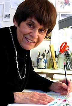 Barbara Wolff, consulting illuminator on the Griffins' Head Megillah project.