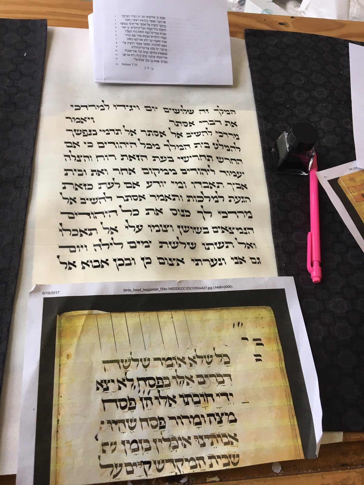 The new layout placed beside a comparison image of the medieval Mainz manuscript.