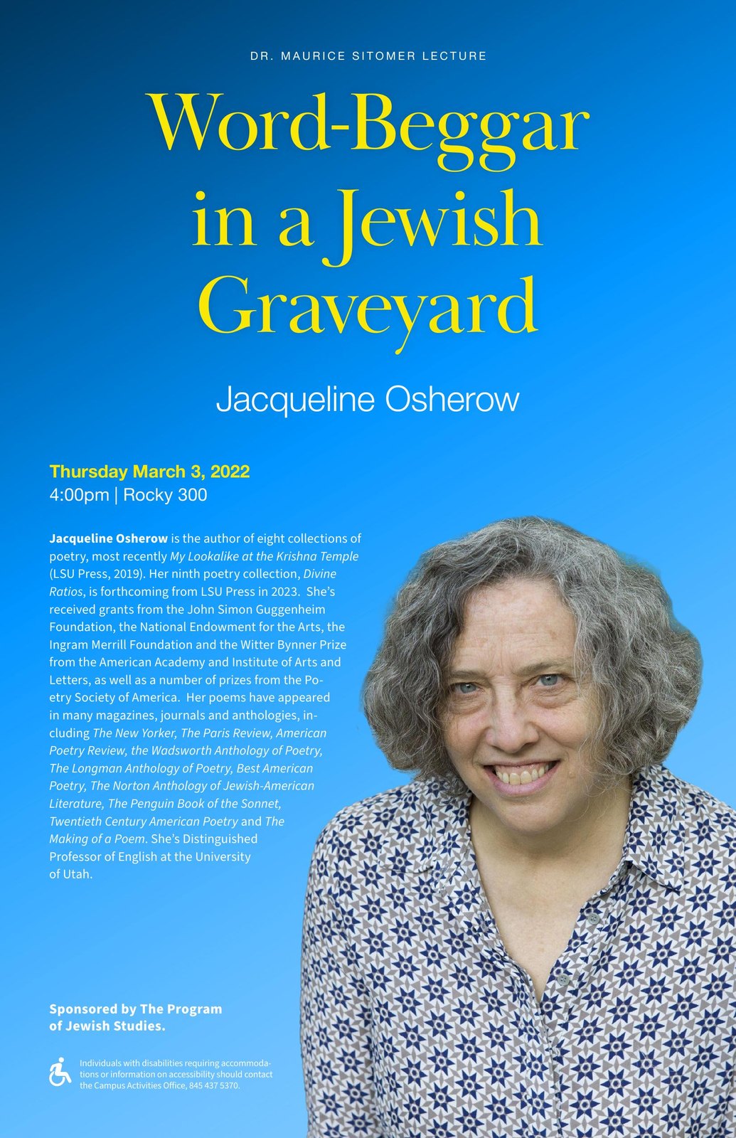 Osherow lecture poster